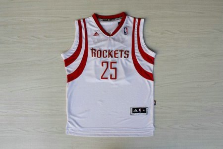 Maillot De Basket Houston Rockets Chandler Parsons 25 Tissus Sportif Fans Edition Blanc